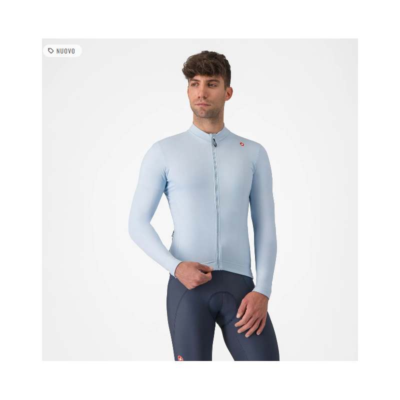 Castelli Espresso Thermal Sky Winter Jersey/Grey