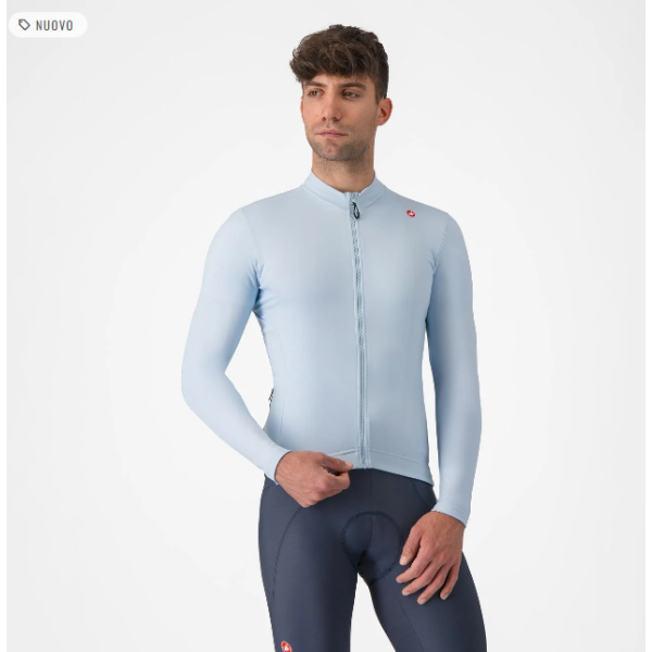 Castelli Espresso Thermal Sky Winter Jersey/Grey