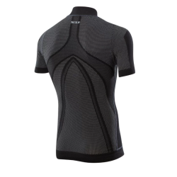 Sixs Windshell Short Sleeve Turtleneck Underwear Black Carbon