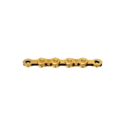 Kmc X12 Waxed TI-N 12s Chain 126links Gold/Black