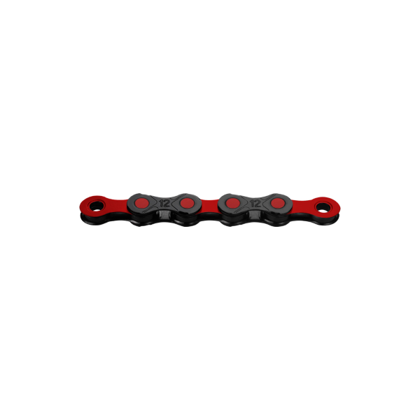 Kmc DLC12 Waxed 12s Chain 126links Black/Red