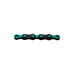 Kmc DLC12 Waxed 12s Chain 126links Black/Light Blue