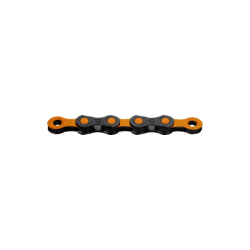 Kmc DLC12 Waxed 12s Chain 126links Black/Orange