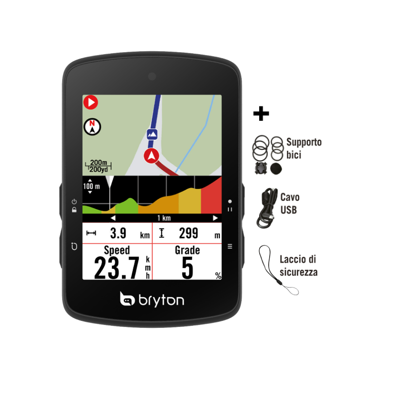 Bryton Ciclocomputer GPS Rider S510E + Supporto