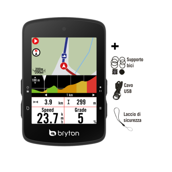 Bryton Ciclocomputer GPS Rider S510E + Supporto