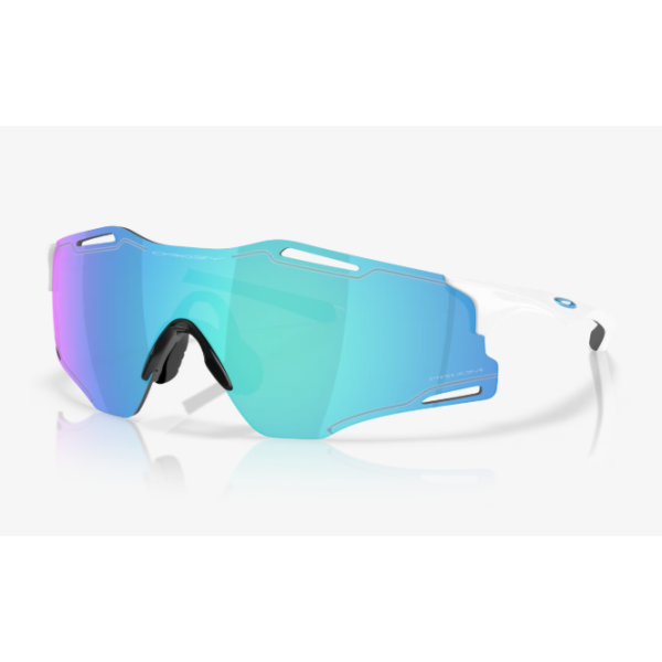 Oakley Cybr Zero Polished White Prizm Sapphire Glasses