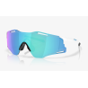 Oakley Cybr Zero Polished White Prizm Sapphire Glasses
