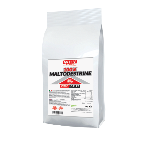 WhySport Integratori 100% Maltodestrine Neutro 1Kg