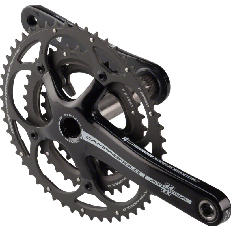 Campagnolo Athena Triple Crankset Black 11 S 30-39-52