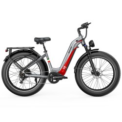 Ovivo E-Mtb V6 Pro 960Wh - Argento/Rosso