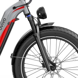 Ovivo E-Mtb V6 Pro 960Wh - Argento/Rosso