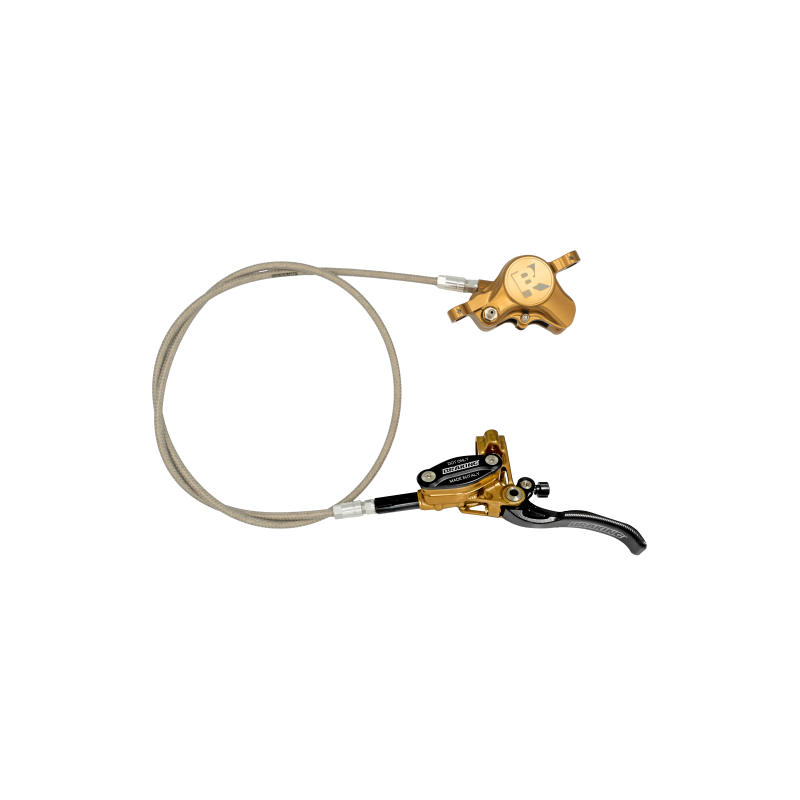 Braking Evo Pair of Disc Brakes Kevlar and Braided Steel Tube 5MM Gold