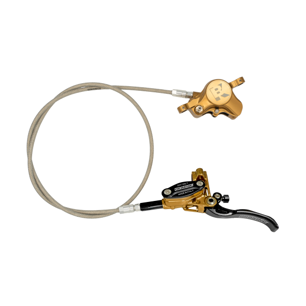 Braking Evo Pair of Disc Brakes Kevlar and Braided Steel Tube 5MM Gold