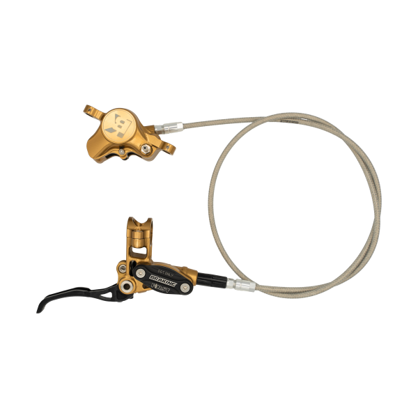 Braking Coppia Freni a Disco F.I.R.S.T.  Tubo in Kevlar e Acciaio Intrecciato 5MM Oro