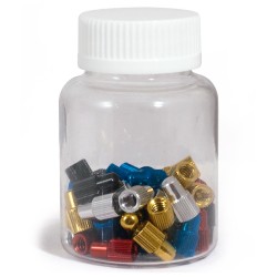 Anima Set of 50 Presta Valve Caps in Ergal Assorted Colors
