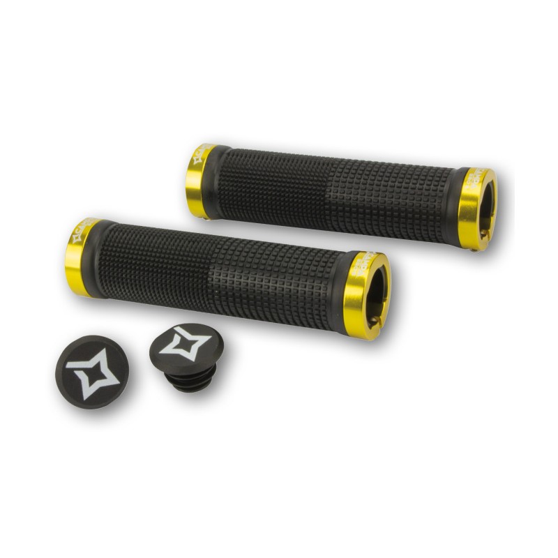 Bell Bros Pairs DH ASSAULT Knobs Black and Aluminum Lock Rings