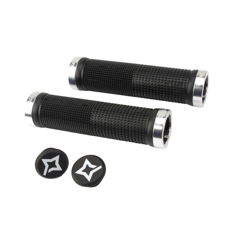 Bell Bros Pairs DH ASSAULT Knobs Black and Aluminum Lock Rings