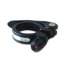 Campa Bros Aluminum Seatpost Clamp diam. 35mm black/silver edges with quick lock lever