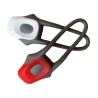 Eleven White/red silicone Powerled front/rear LED lights kit with 1 LED batteries