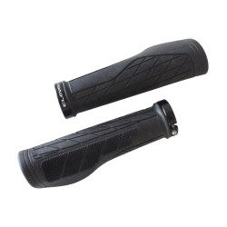 Eleven Paia manopole anatomiche nero con anello di blocco
