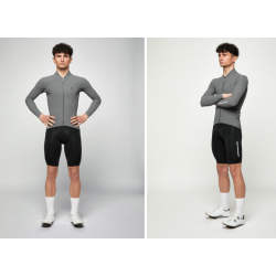 Pissei First Leather Winter Sweater Grey Melange