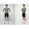 Pissei First Leather Winter Sweater Grey Melange