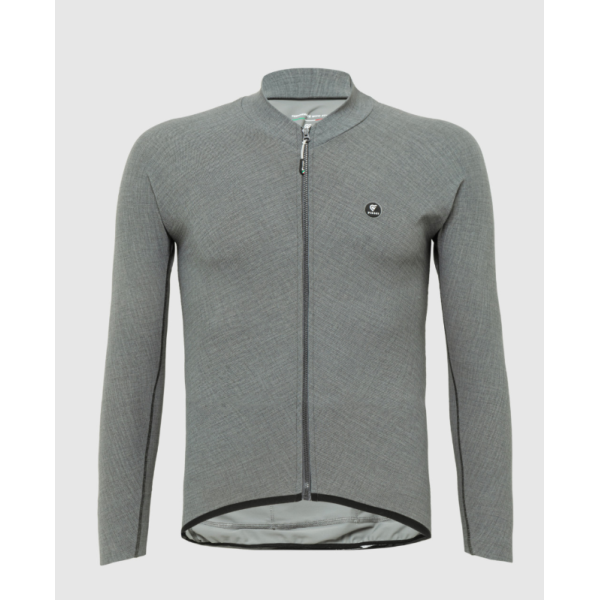 Pissei First Leather Winter Sweater Grey Melange