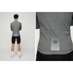 Pissei First Leather Winter Sweater Grey Melange