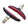 Eleven Pattini mtb 72mm V-brake nero/rosso doppia mescola design curvo