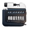 Eleven 8-function multi-purpose mini-keys with chain tool