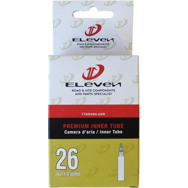 Eleven 26" x 1.00" air chamber in 48mm presta valve box