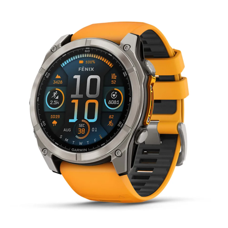 copy of Garmin Fenix 8 Amoled Sapphire Titanium & Spark Orange 47mm