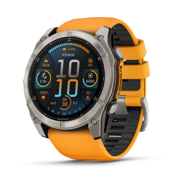 copy of Garmin Fenix 8 Amoled Sapphire Titanium & Spark Orange 51mm