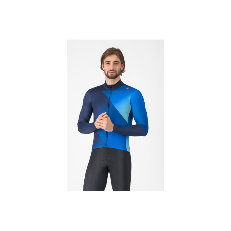Castelli Amplify Thermal Winter Jersey Blue/Light Blue Italy