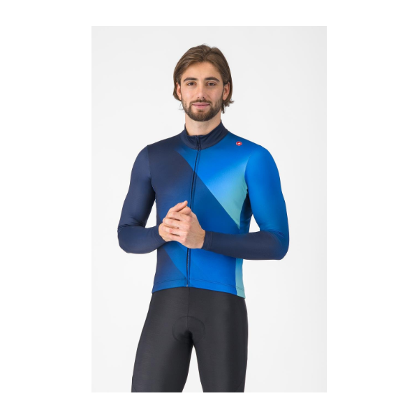 Castelli Amplify Thermal Winter Jersey Blue/Light Blue Italy