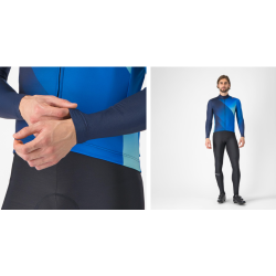 Castelli Amplify Thermal Winter Jersey Blue/Light Blue Italy