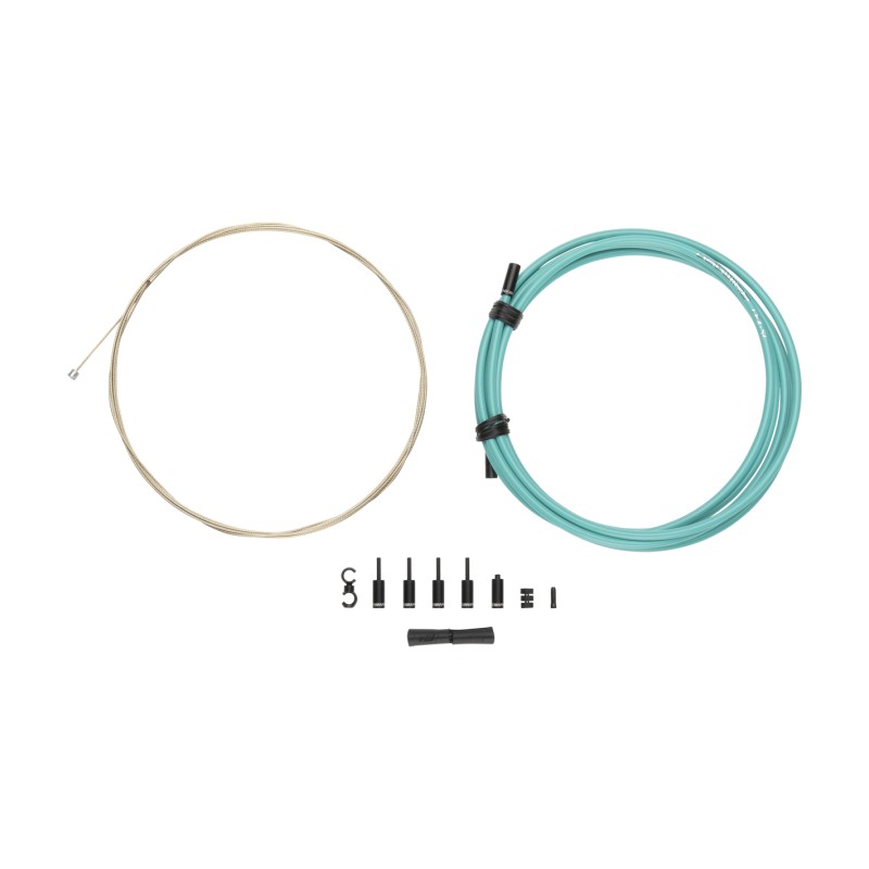 Jagwire Sheath and cable kit 1x Shimano/Sram Universal Pro Shift light blue bianchi