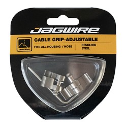 Jagwire Ferma cavo regolabile in acciaio silver (2 pz)