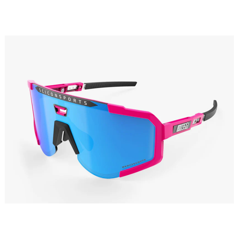 Scicon Sports Aeroscope Glasses Pink Fluo Multimirror Blue