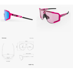 Scicon Sports Aeroscope Glasses Pink Fluo Multimirror Blue