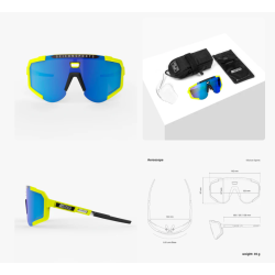 Scicon Sports Occhiali Aeroscope Yellow Fluo Multimirror Blue
