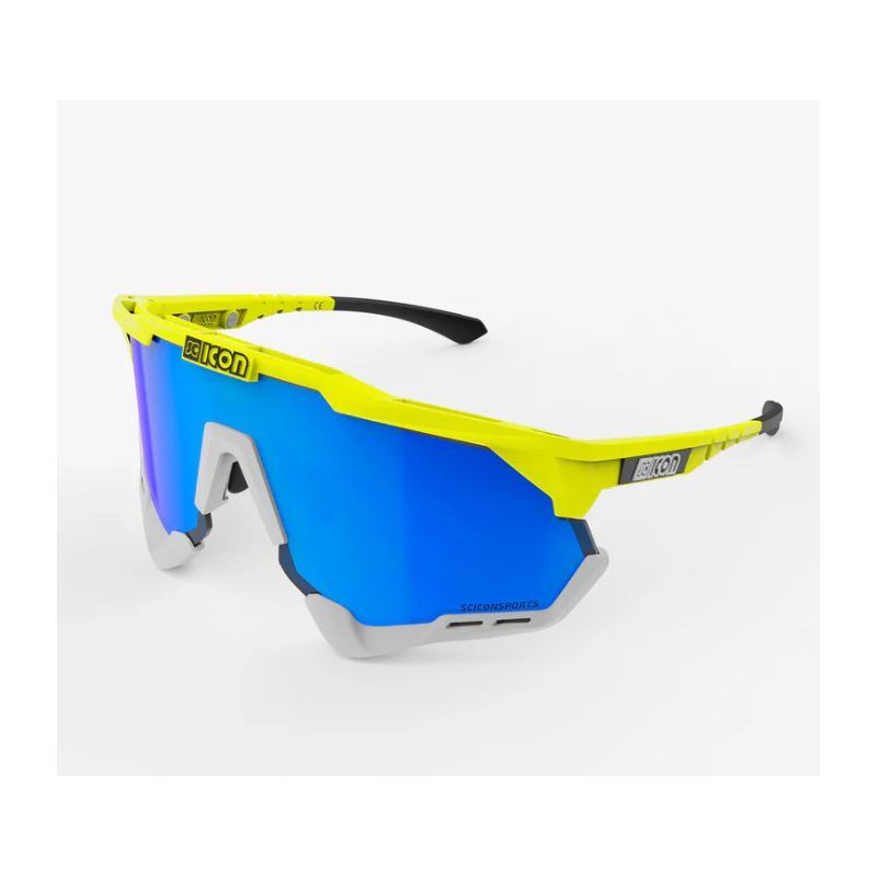 Scicon Sports Aeroshade XL Yellow Fluo Multimirror Blue Eyewear