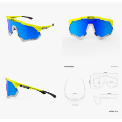 Scicon Sports Aeroshade XL Yellow Fluo Multimirror Blue Eyewear