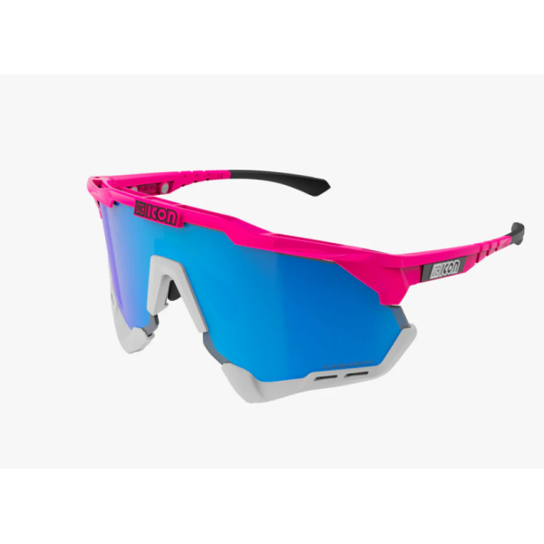 Scicon Sports Occhiali Aeroshade XL Pink Fluo Multimirror Blue