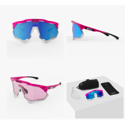 Scicon Sports Occhiali Aeroshade XL Pink Fluo Multimirror Blue