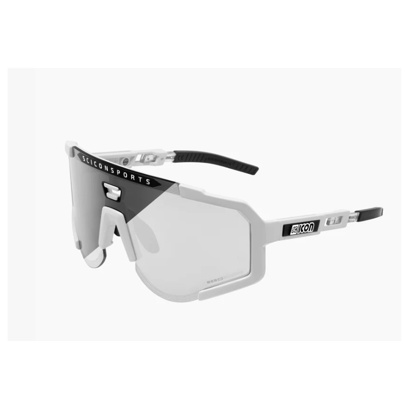 Scicon Sports Aeroscope Glasses White Photochromic Silver
