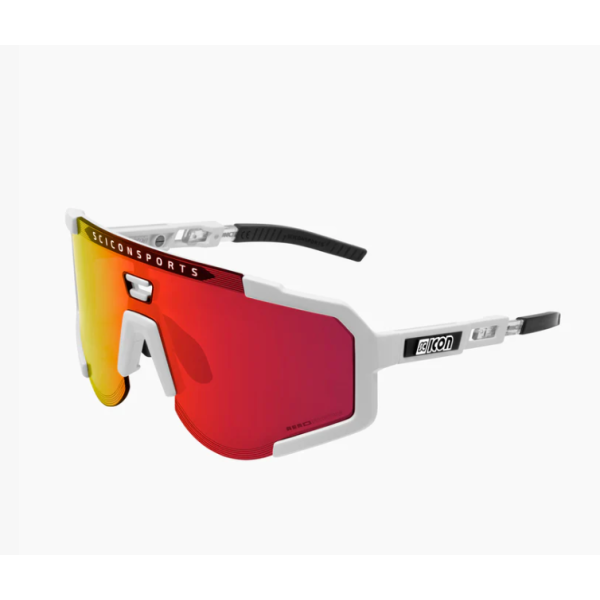 Scicon Sports Occhiali Aeroscope White Gloss Multimirror Red