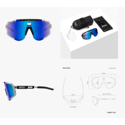 copy of Scicon Sports Aeroscope Glasses Pink Fluo Multimirror Blue