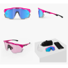 Scicon Sports Aeroshade Kunken Glasses Pink Fluo Multimirror Blue