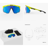 Scicon Sports Occhiali Aeroshade Kunken Yellow Fluo Multimirror Blue